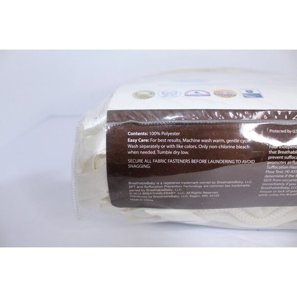 BreathableBaby Breathable Mesh Crib Liner Beige Unused Fits Most Baby Cribs NIP - Picture 6 of 12